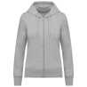 Sweat zippé capuche écoresponsable femme Gris oxford Kariban
