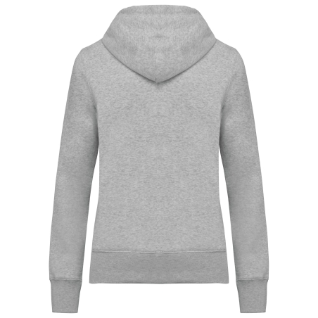 Sweat zippé capuche écoresponsable femme Gris oxford Kariban – vue 2
