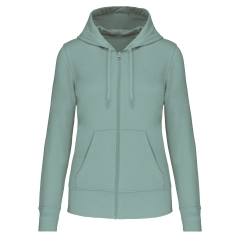 Sweat zippé capuche écoresponsable femme Vert Sage – Kariban