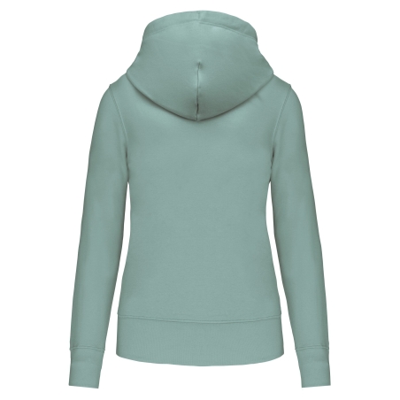 Sweat zippé capuche écoresponsable femme Vert Sage – Kariban – vue 2