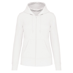 Sweat zippé capuche écoresponsable femme Blanc Kariban