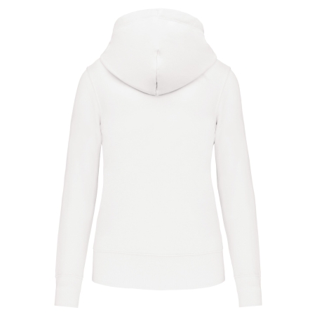 Sweat zippé capuche écoresponsable femme Blanc Kariban – vue 2