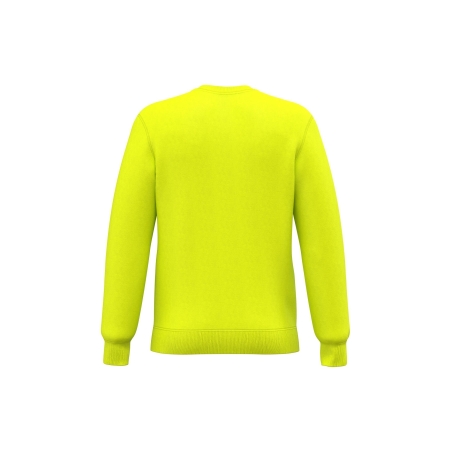 Sweat-shirt recyclé col rond Jaune Fluo Kariban – vue 2