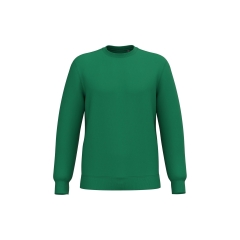 Sweat-shirt recyclé col rond vert Kelly Green Kariban