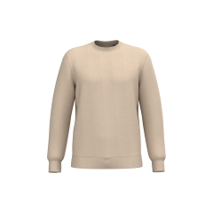 Sweat-shirt recyclé col rond unisexe Beige Kariban