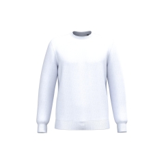 Sweat-shirt recyclé col rond unisexe Blanc Kariban