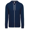 Veste à capuche zippée coton marine Kariban – 180 g/m²