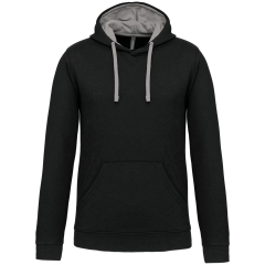 Sweat-shirt capuche contrastée homme Kariban Noir