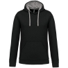 Sweat-shirt capuche contrastée homme Kariban Noir