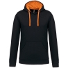 Sweat-shirt capuche contrastée Kariban homme – Orange
