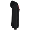 Sweat-shirt capuche contrastée homme Kariban – Noir/Rouge – vue 3