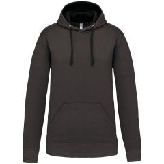 Sweat-shirt capuche contrastée Kariban homme – Noir