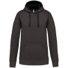 Sweat-shirt capuche contrastée Kariban homme – Noir