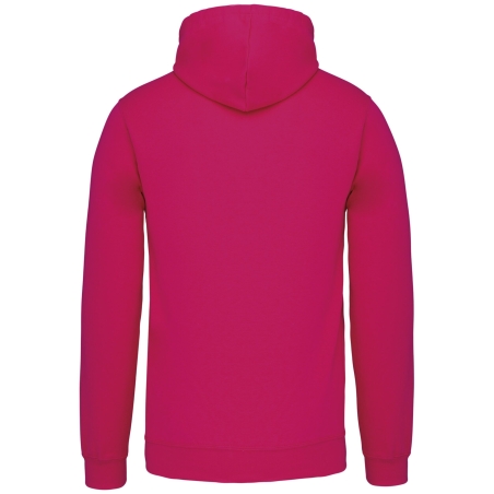 Sweat capuche contrastée Fuchsia / Fine Grey Kariban homme – vue 2