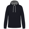Sweat capuche contrastée bicolore Gris Kariban homme
