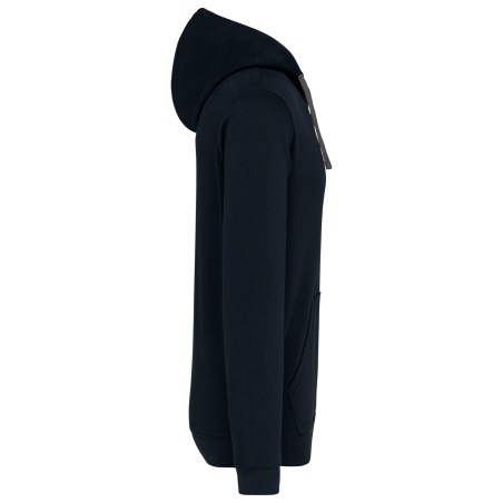 Sweat capuche contrastée bicolore Gris Kariban homme – vue 3