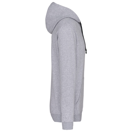 Sweat à capuche contrasté homme Kariban – Noir – vue 3