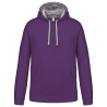 Sweat-shirt capuche contrastée bicolore Kariban – Gris