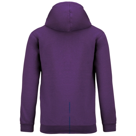 Sweat-shirt capuche contrastée bicolore Kariban – Gris – vue 2