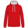 Sweat-shirt capuche contrastée bicolore homme Kariban Blanc