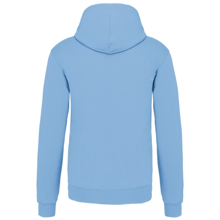 Sweat à capuche contrasté Kariban homme – Blanc / Bleu ciel – vue 2