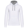 Sweat capuche contrastée homme Kariban Blanc / Gris fin