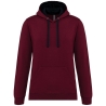 Sweat à capuche contrastée Bordeaux/Marine Kariban homme