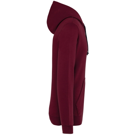 Sweat à capuche contrastée Bordeaux/Marine Kariban homme – vue 3