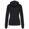 Sweat à capuche contrastée femme Kariban – Noir/Rouge – vue 2