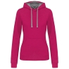Sweat capuche contrastée femme Fuchsia/Gris Kariban