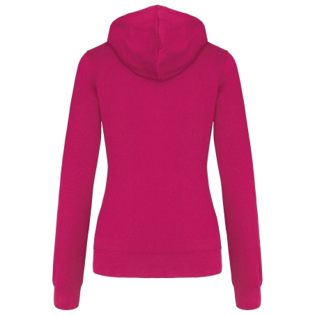 Sweat capuche contrastée femme Fuchsia/Gris Kariban – vue 2