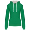 Sweat capuche contrastée femme Kariban – Blanc 280 g/m²