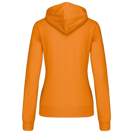 Sweat à capuche contrastée femme Orange/Blanc Kariban – vue 2