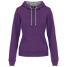Sweat à capuche contrastée femme Gris/Violet Kariban