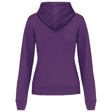 Sweat à capuche contrastée femme Gris/Violet Kariban – vue 2