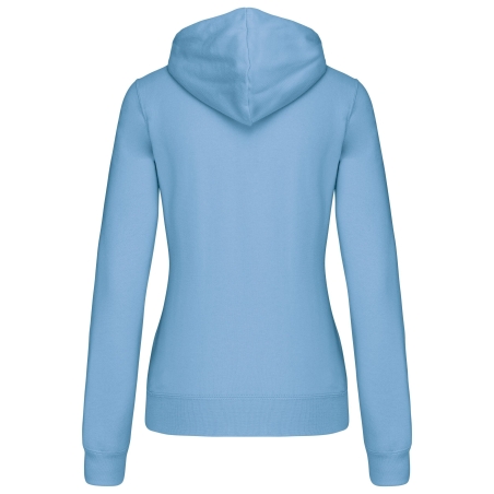 Sweat capuche contrastée femme Kariban – Blanc/Bleu – vue 2