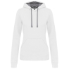 Sweat à capuche contrastée femme Blanc/Gris Kariban