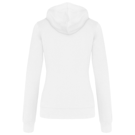 Sweat à capuche contrastée femme Blanc/Gris Kariban – vue 2