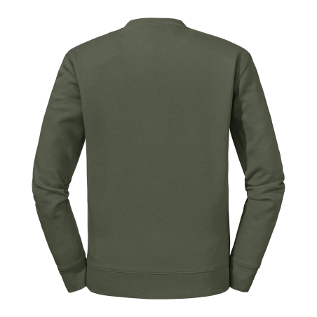 Sweat-shirt col rond Authentic Vert Olive Russell 280 g/m² – vue 2
