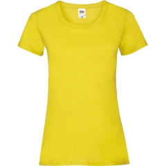 T-shirt femme Valueweight jaune Fruit of the Loom 165 g/m²