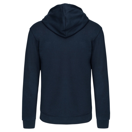 Sweat-shirt zippé capuche contrastée Rouge Kariban – vue 2