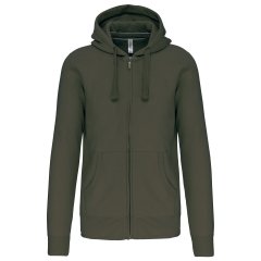 Sweat zippé capuche Kariban 300 g/m² – Vert Dark Khaki