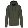 Sweat zippé capuche Kariban 300 g/m² – Vert Dark Khaki