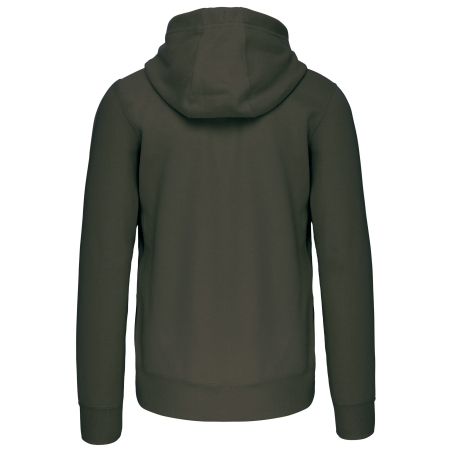 Sweat zippé capuche Kariban 300 g/m² – Vert Dark Khaki – vue 2