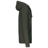 Sweat zippé capuche Kariban 300 g/m² – Vert Dark Khaki – vue 3