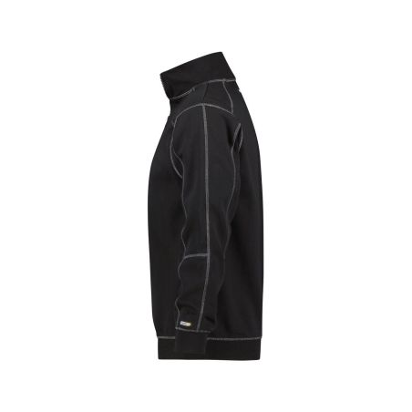 Sweat-shirt de travail zippé col montant 290 g/m² Noir – Dassy Felix