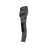 Pantalon de travail stretch multipoches slim fit 4-way Gris anthracite/noir coupe longue – Dassy Matrix