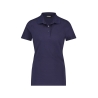 Polo de travail femme manches courtes coton piqué coupe cintrée Marine – Dassy Leon Women