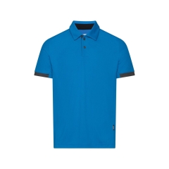 Polo de travail piqué respirant anti-UV UPF 50+ séchage rapide Bleu azur/gris – Dassy Traxion Next