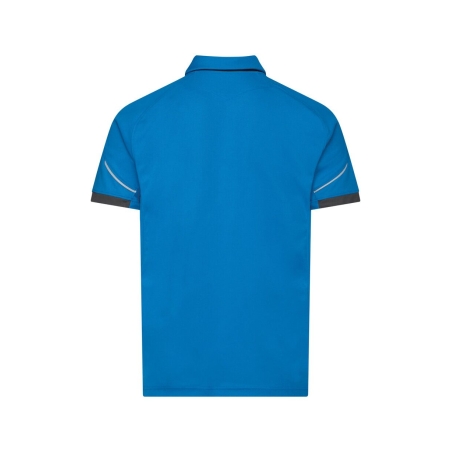 Polo de travail piqué respirant anti-UV UPF 50+ séchage rapide Bleu azur/gris – Dassy Traxion Next